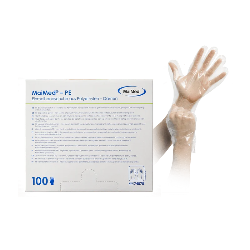 MaiMed-PE Einmalhandschuhe aus PE unsteril zu 100 St./Box