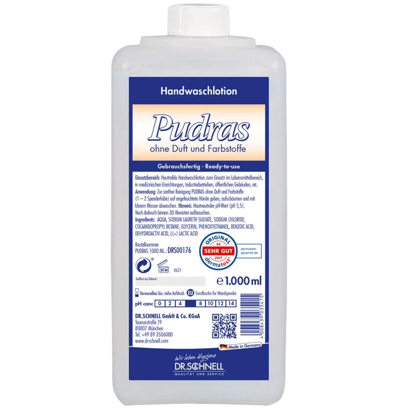 Dr. Schnell PUDRAS ohne Duft und Farbstoffe