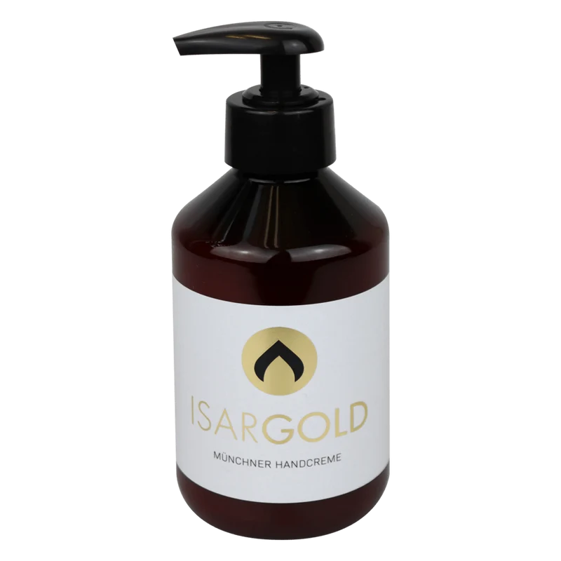 Dr. Schnell ISARGOLD Handcreme mit wertvollen Essenzen, für intensive Hautpflege | Flasche (250 ml)