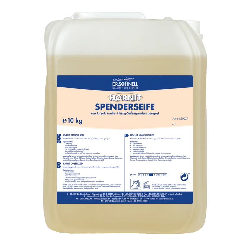 Dr. Schnell HORNIT Spenderseife Handwaschlotion, Hautreinigung, dezenter Duft | Kanister (10 l)