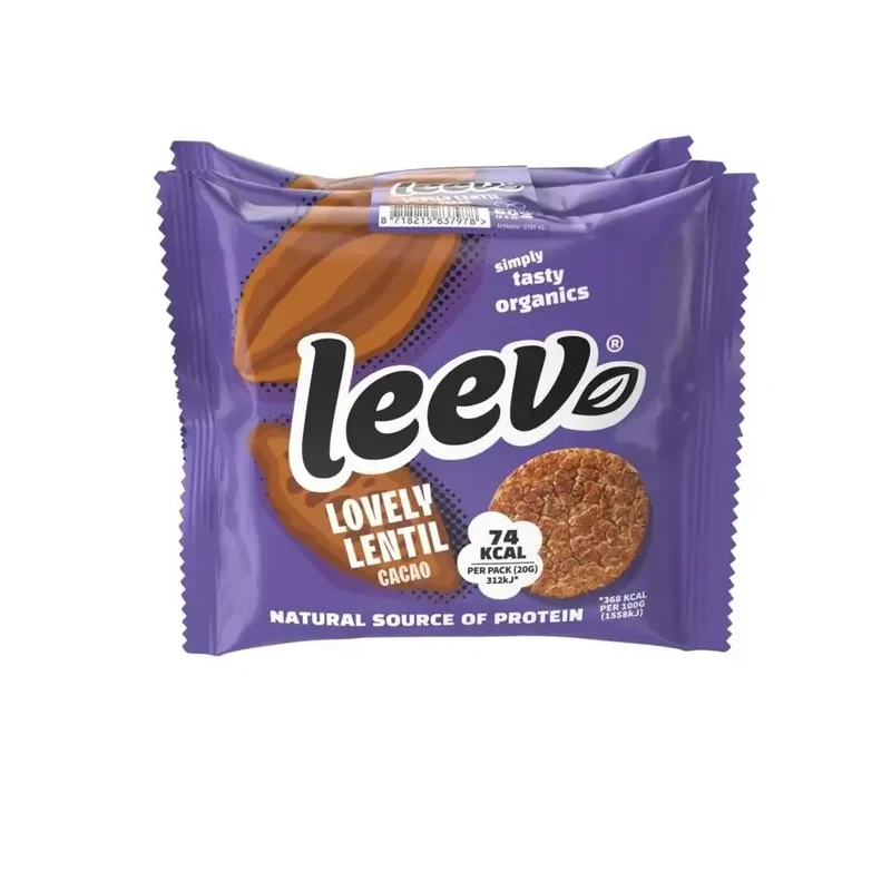 Leev Lovely lentil cakes cacao demeter biologisch