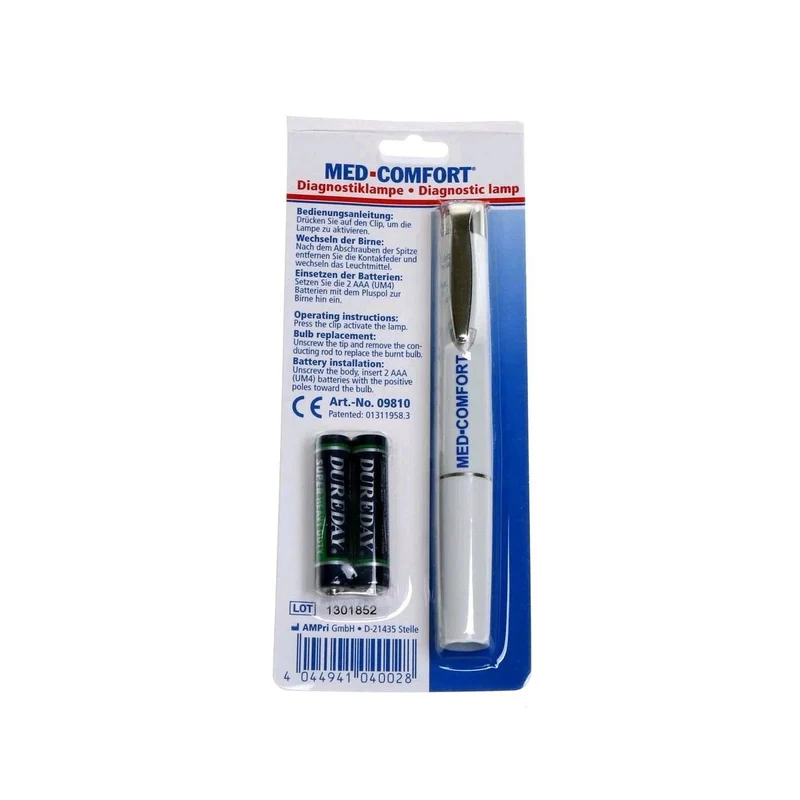 Med-Comfort Diagnostikleuchte, Farbe weiß, mit Langzeitbatterien | Packung (1 Stück)