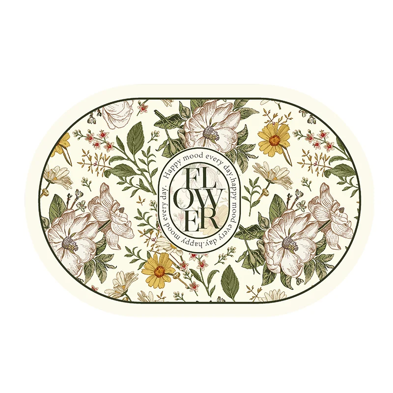 Blumenmuster Dekorativer Bodenmatte