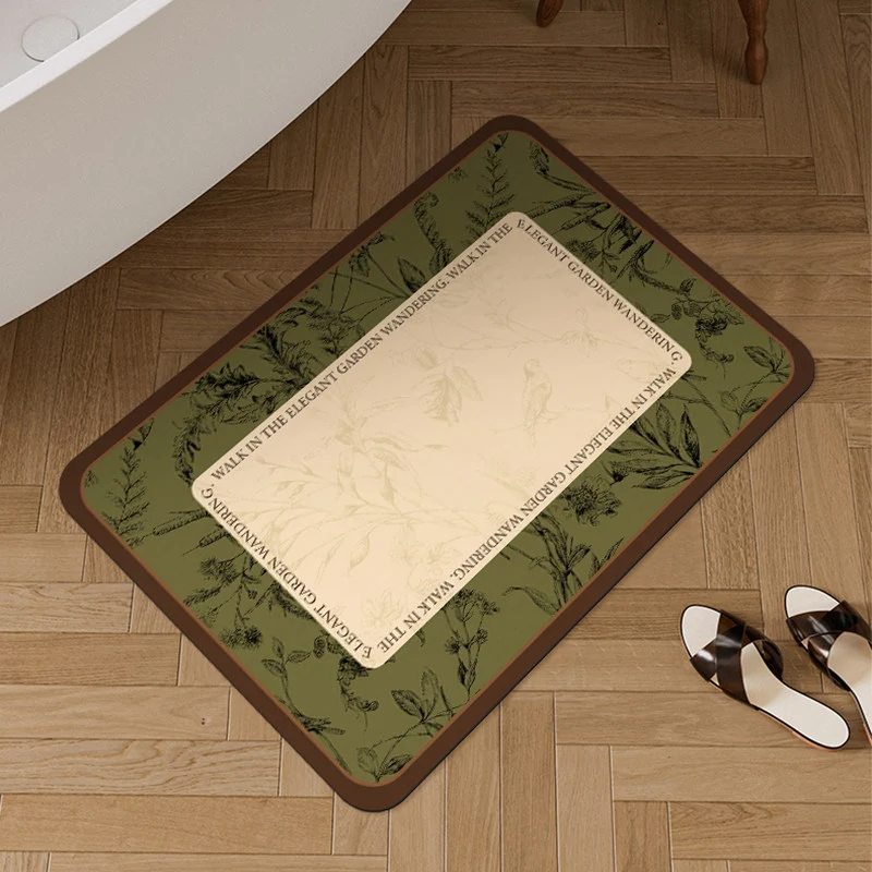 Oval Botanischer Bodenmatte