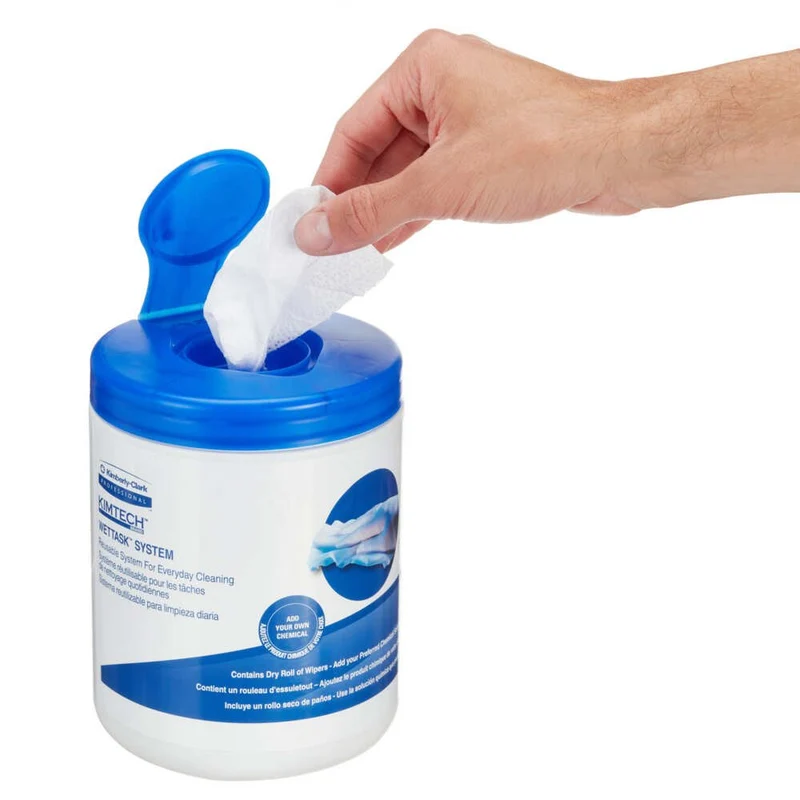 Kimtech® Wettask™ DS Wischtücher - Kleinrollen / Weiß - 12 Refills x 55 Sheets | Karton (12 Rollen)