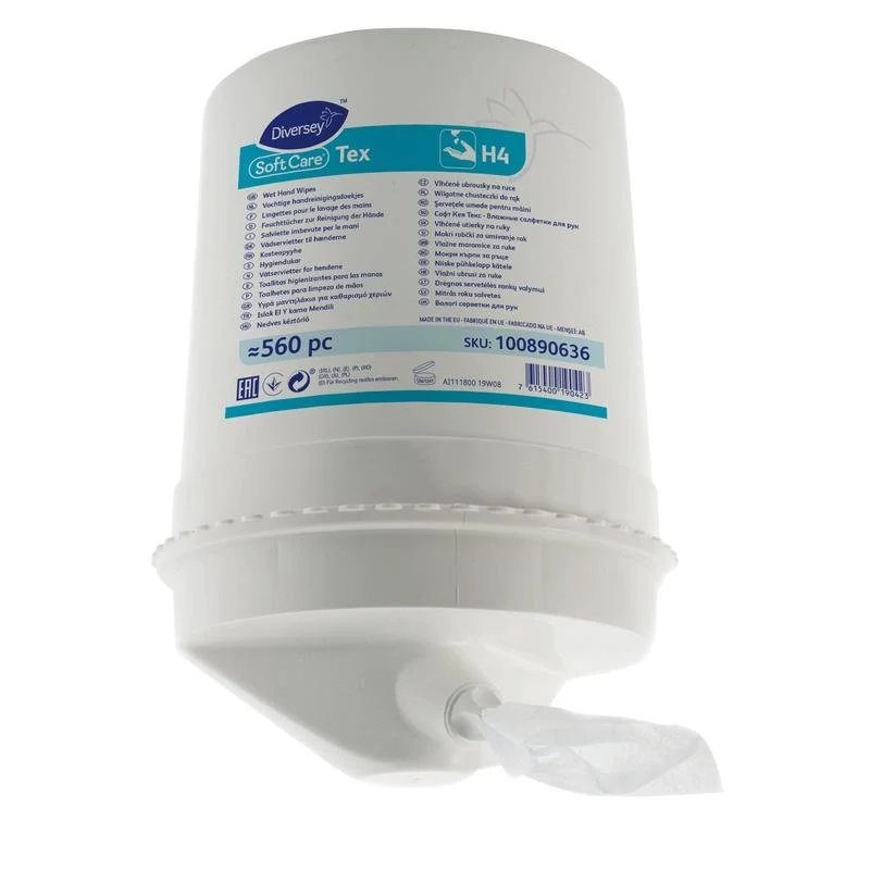 Soft Care Tex H42, Feuchte Reinigungstücher, mit Alkohol präpariert | Eimer (560 Blätter)