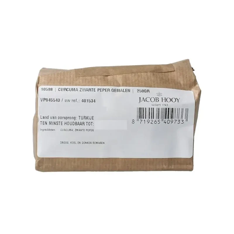 Jacob Hooy Curcuma zwarte peper gemalen 250 gram
