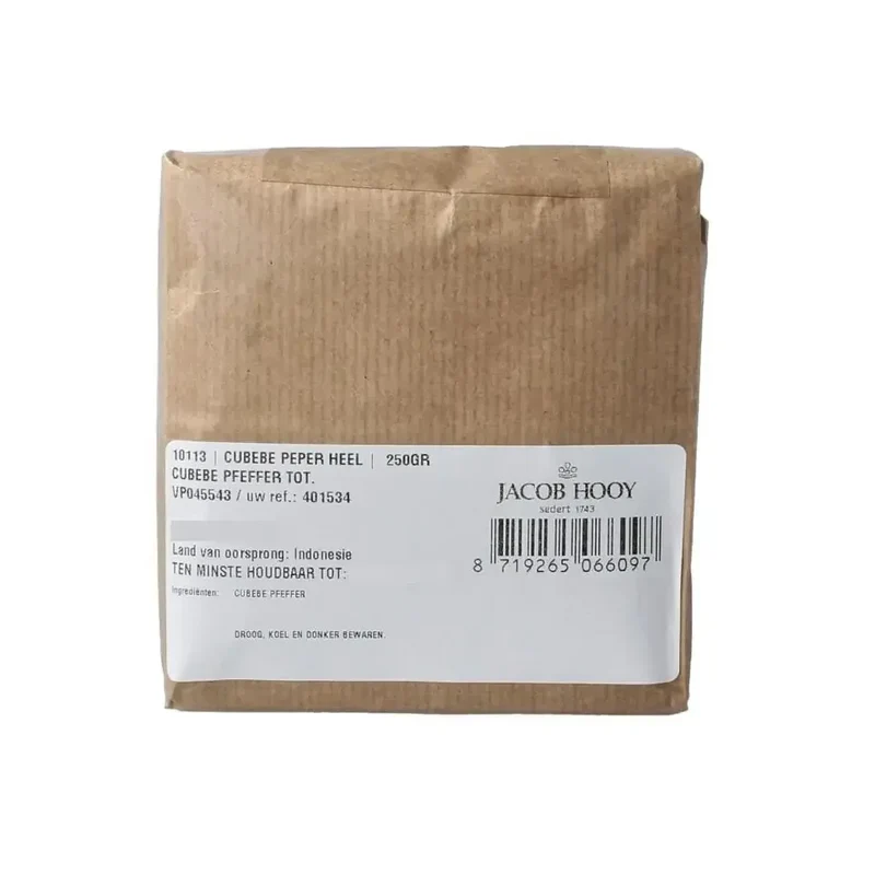 Jacob Hooy Cubebe peper heel 250 gram