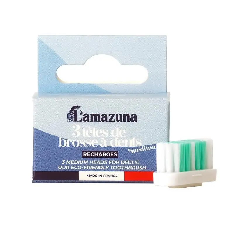 Lamazuna Set of 3 toothbrush heads medium