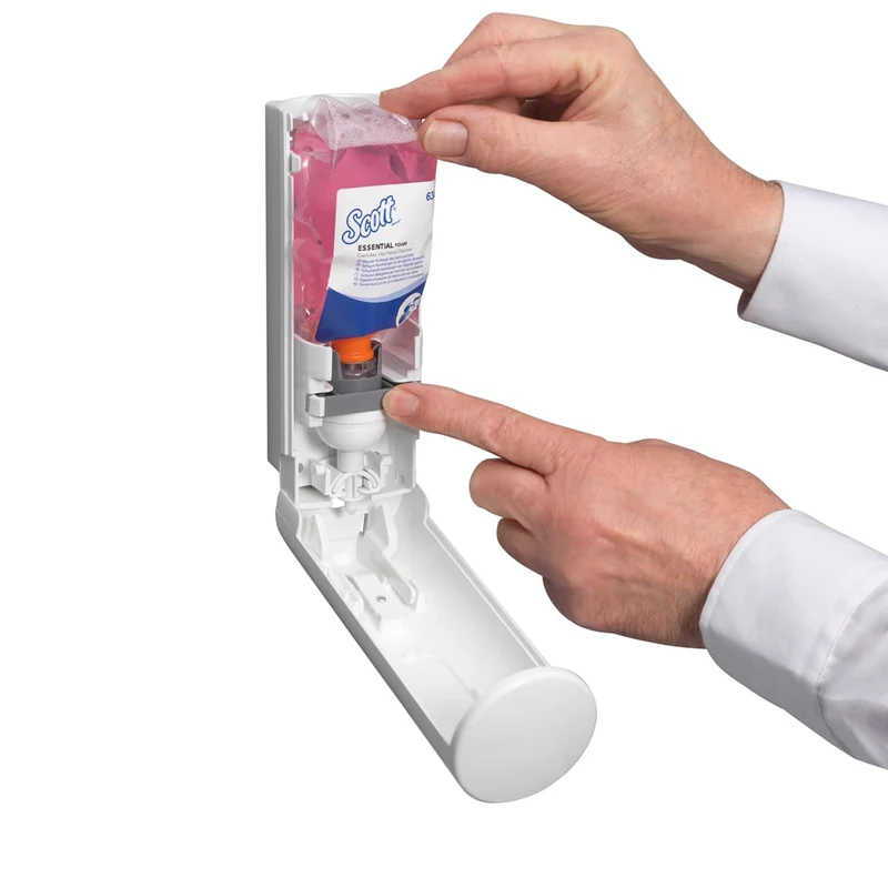 Scott® ESSENTIAL™ Schaumseife für die tägliche Verwendung - Kassette / Rosa /200ml - 12 Cassettes | Karton (12 Spenderbeutel)