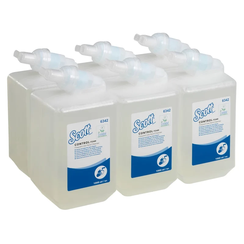 Scott® Control™ Schaum-Handreiniger für die häufige Verwendung - Kassette / Transparent /1 l - 6 Cassettes | Karton (6 Kartuschen)