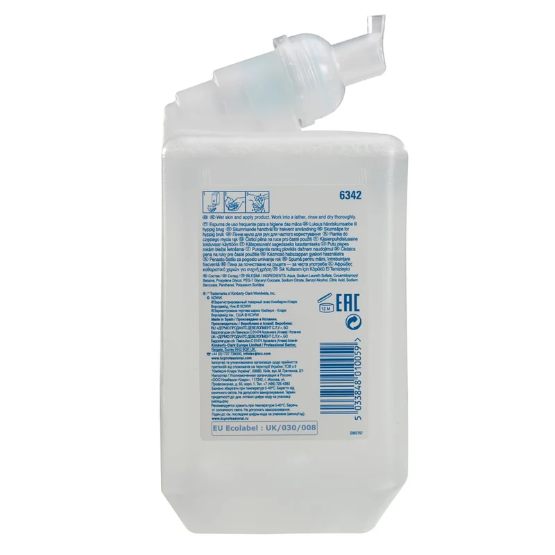 Scott® Control™ Schaum-Handreiniger für die häufige Verwendung - Kassette / Transparent /1 l - 6 Cassettes | Karton (6 Kartuschen)