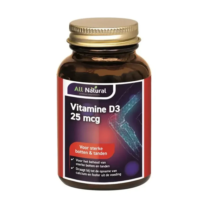 All Natural Vitamine d3 25 mcg 90 capsules