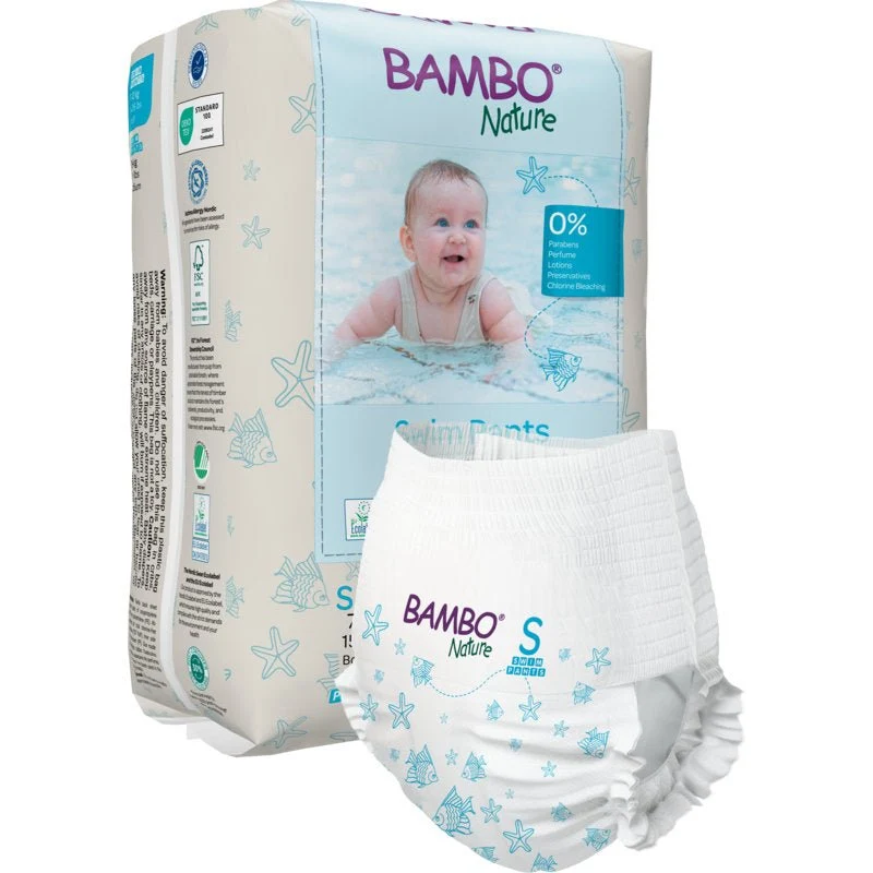 Bambo Nature Schwimmwindeln, Gr. S, 7-12 kg | Packung (12 Stück)