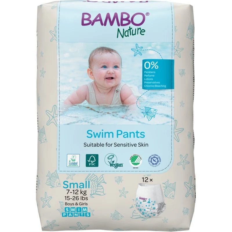 Bambo Nature Schwimmwindeln, Gr. S, 7-12 kg | Packung (12 Stück)