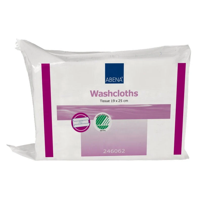 Einmal-Waschlappen, Papier 6-lagig, 19x25 cm, Weiß | Packung (125 Stück)