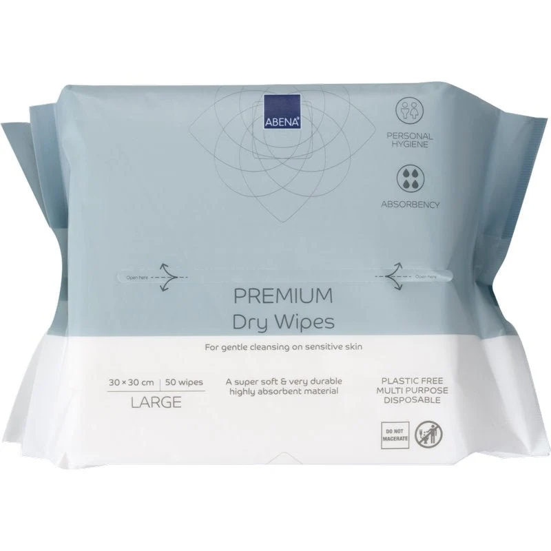 Einmal-Waschlappen ABENA Premium, 30x30 cm, Weiß | Packung (50 Stück)