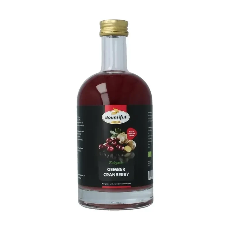 Bountiful Gember sap cranberry biologisch 500 ml