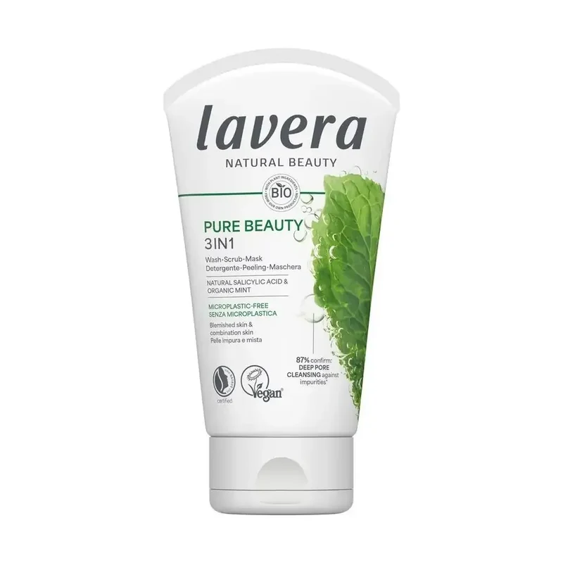 Lavera Pure beauty 3-in-1 wash scrub mask 125 ml