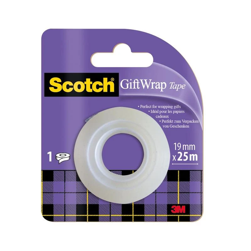 Scotch® Geschenk-Satinklebeband, Nachfüllpackung, 1 Rolle, 19 mm x 25 m | Packung (1 Rolle)