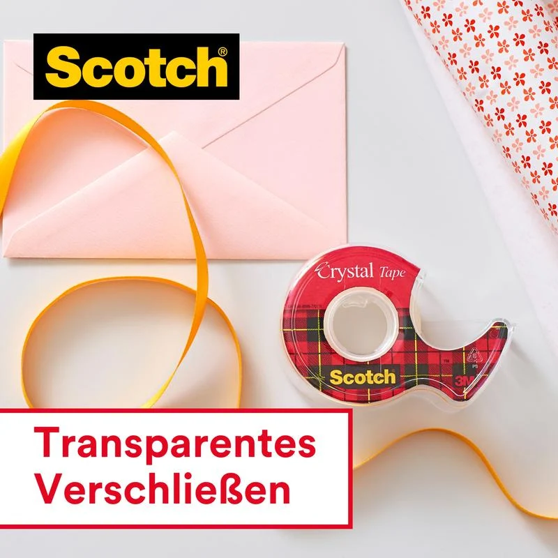 Scotch® Crystal Klebeband, Nachfüllpackung, 19 mm x 25 m, 1 Rolle | Packung (1 Stück)