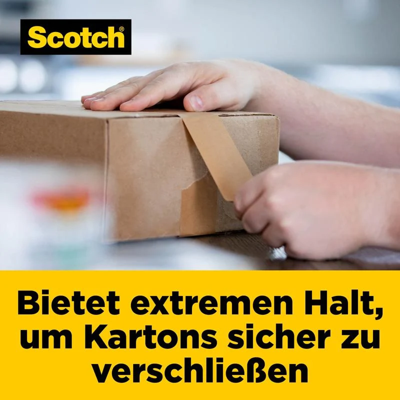 Scotch® Box Lock™ Papier-Verpackungsband, 48 mm x 22,8 m, 1 Rolle/Packung | Packung (1 Rolle)