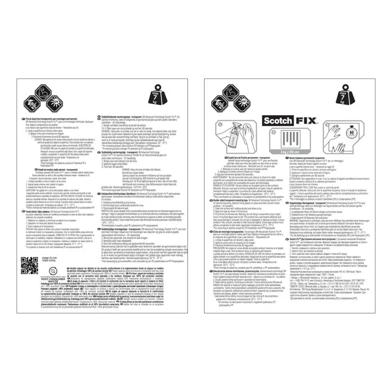 Scotch-FIX™ Transparentes doppelseitiges Montageband 4910C
