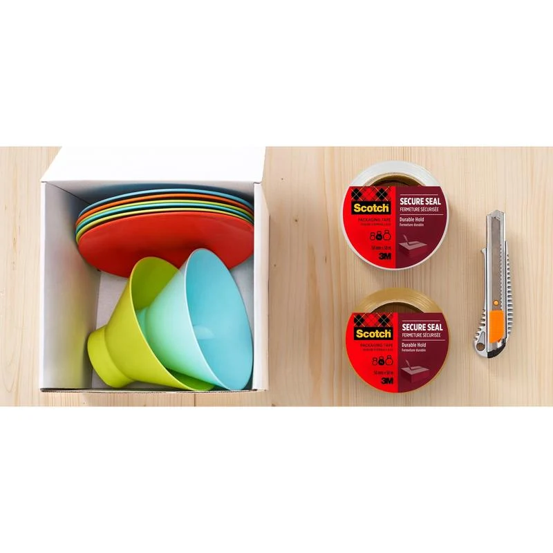 Scotch® Verpackungsklebeband für einen sicheren Verschluss, 50 mm x 50 m
