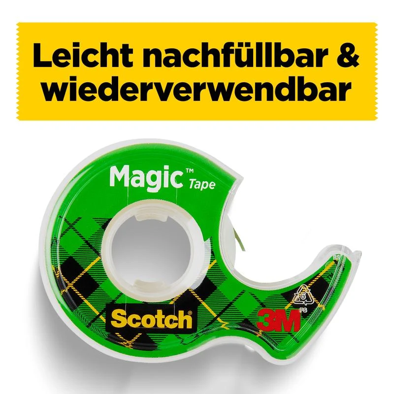 Scotch® Magic™ Unsichtbares Klebeband 8-1925R3, Nachfüllpackung, 19 mm x 25 m, 3 Rollen/Packung | Packung (1 Stück)