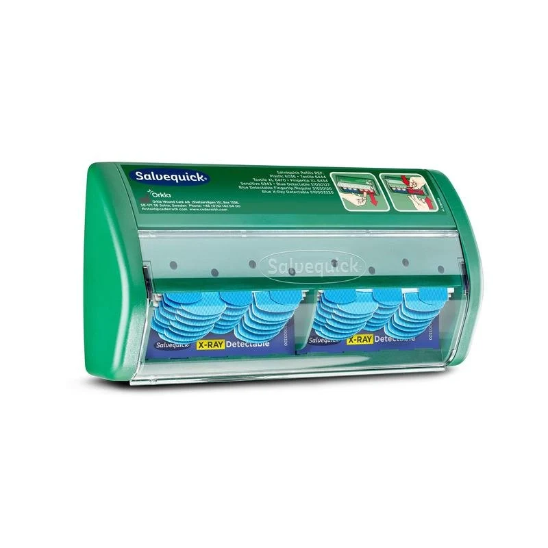 Salvequick röntgendetektierbarer pflasterspender, inkl. 2x30 gipsnachfüllungen | Packung (1 Stück)