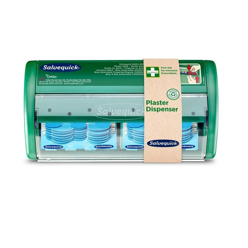 Salvequick pflasterspender, blau detektierbar | Packung (1 Stück)