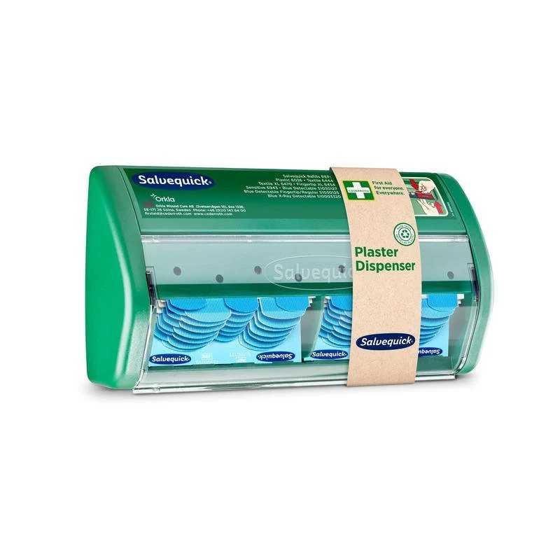 Salvequick pflasterspender, blau detektierbar | Packung (1 Stück)