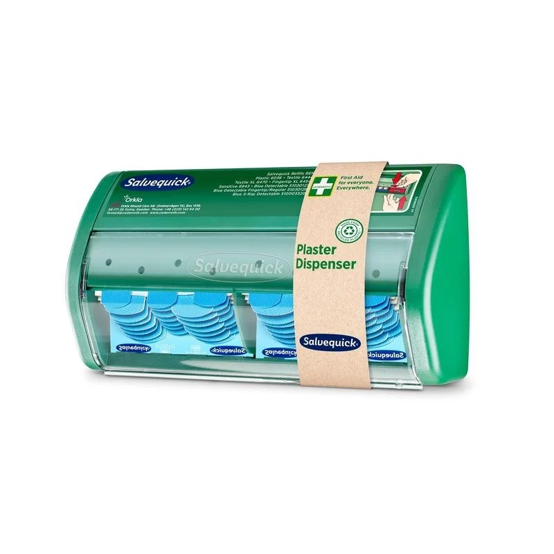 Salvequick pflasterspender, blau detektierbar | Packung (1 Stück)