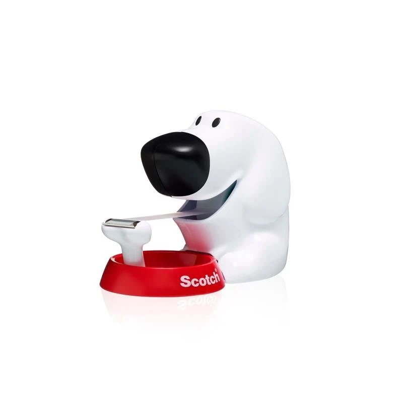 Scotch™ Tischabroller im Hunde Design C31 + Scotch® Magic™ unsichtbares Klebeband, 19 mm x 8,89 m, 1 Rolle/Packung | Packung (1 Stück)