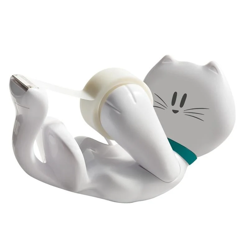 Scotch™ Tischabroller im Katzen Design C39 + Scotch® Magic™ unsichtbares Klebeband, 19 mm x 8,89 m, 1 Rolle/Packung | Packung (1 Stück)