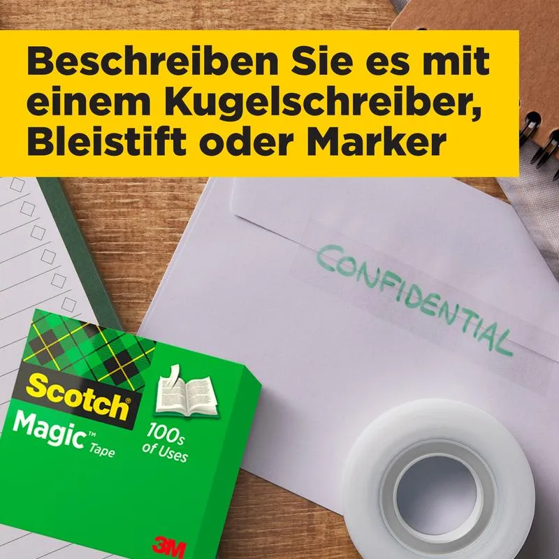 Scotch® Magic™ Unsichtbares Klebeband, Vorteilspack 14 Rollen, 19 mm x 33 m | Packung (1 Stück)
