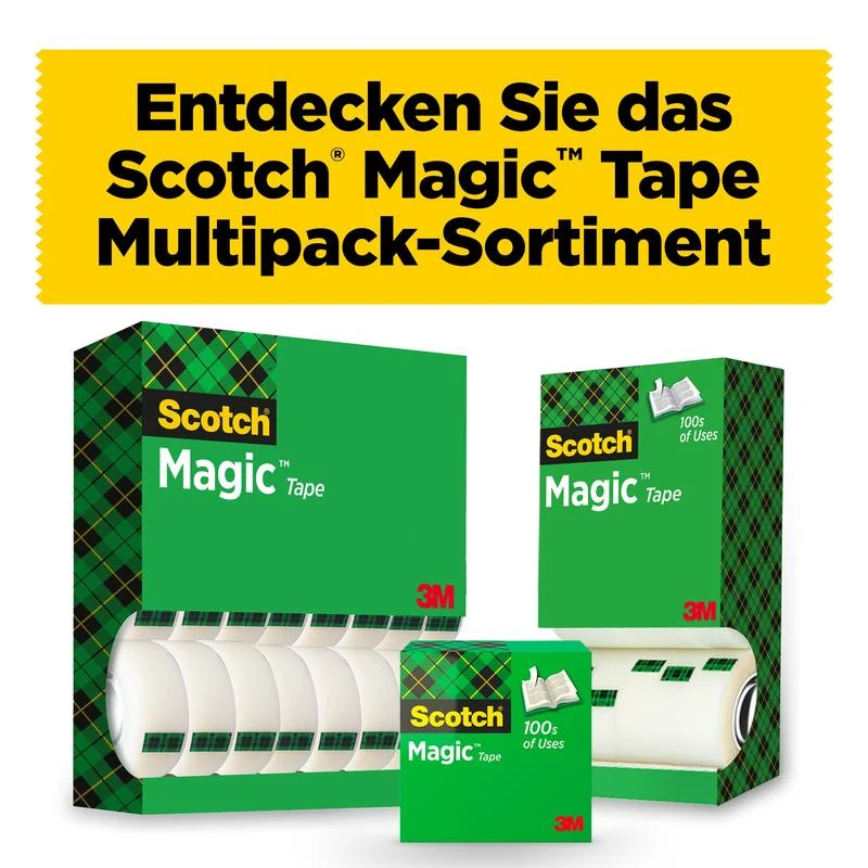 Scotch® Magic™ Unsichtbares Klebeband, Vorteilspack 14 Rollen, 19 mm x 33 m | Packung (1 Stück)
