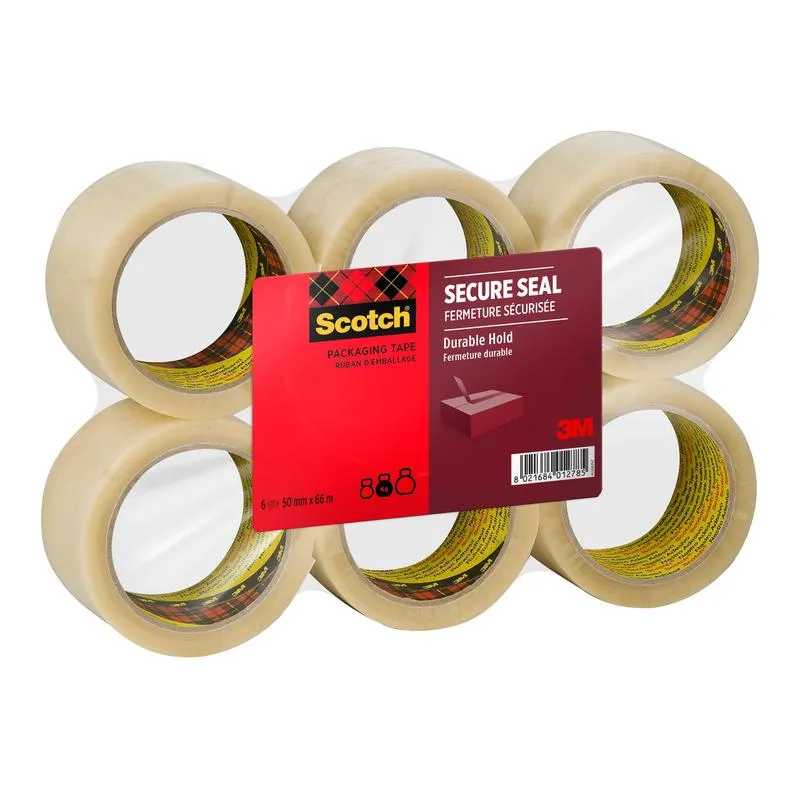 Scotch® Verpackungsklebeband für einen sicheren Verschluss, 50 mm x 66 m