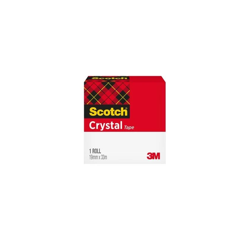 Scotch® Crystal Klebeband, transparent, 1 Rolle, 19 mm x 33 m
