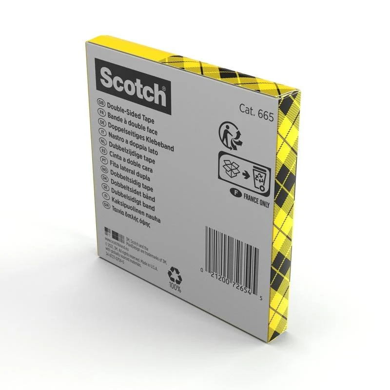 Scotch® doppelseitiges Klebeband, 1 Rolle, 12 mm x 33 m
