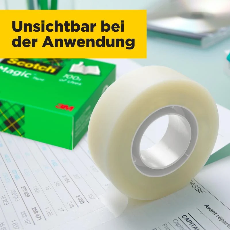 Scotch® Magic™ Unsichtbares Klebeband, Vorteilspack, 19 mm x 33 m | Packung (24 Rollen)