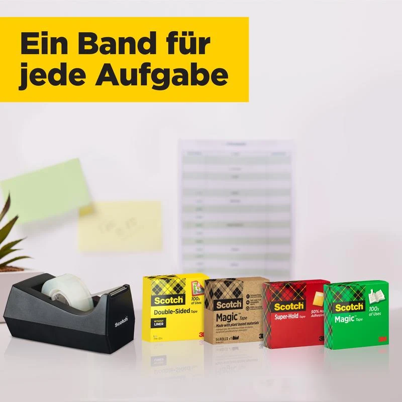 Scotch® Magic™ Unsichtbares Klebeband, Vorteilspack, 19 mm x 33 m | Packung (24 Rollen)