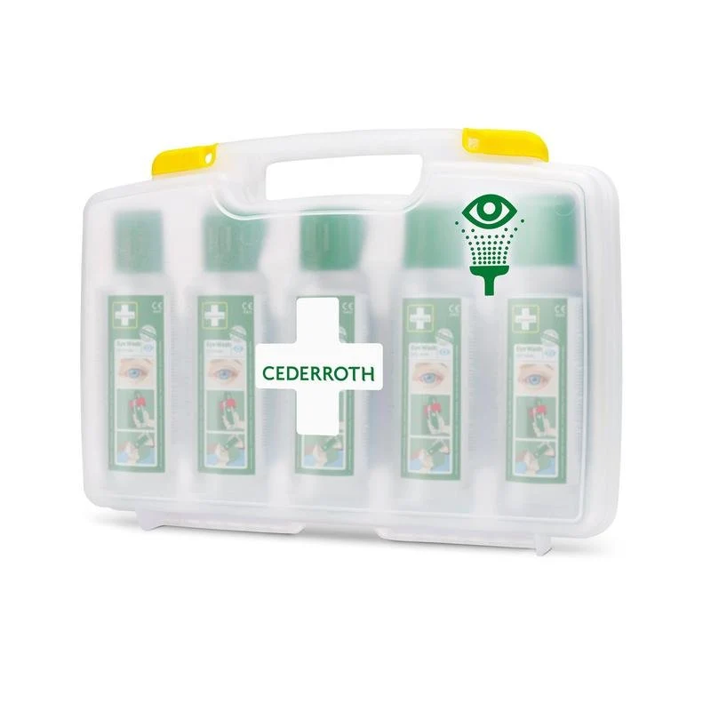 Cederroth Augenspülung (5x500ml) im tragbaren Etui. REF 7255 ersetzen | Packung (1 Stück)
