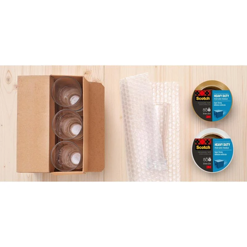 Scotch® Extra starkes Verpackungsklebeband, Braun, 48 mm x 20,3 m, 1 Rolle auf Handabroller/Packung