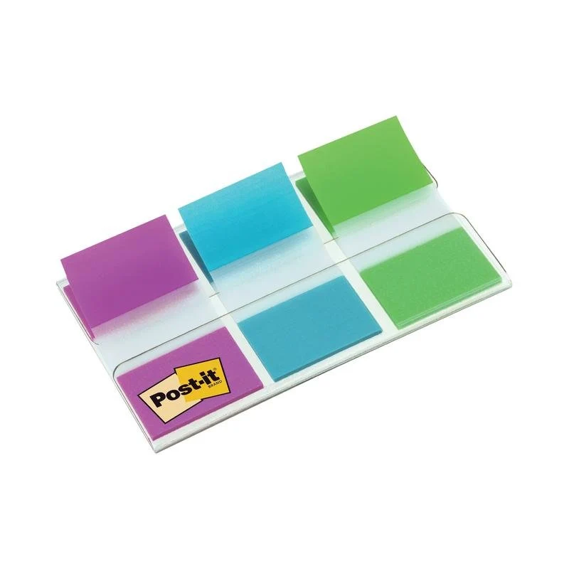 Post-it® Index Haftstreifen, Standard, Verschiedene Farben, 25.4 mm x 43.2 mm, 60 Haftstreifen/Spender, 1 Spender/Packung | Packung (1 Stück)