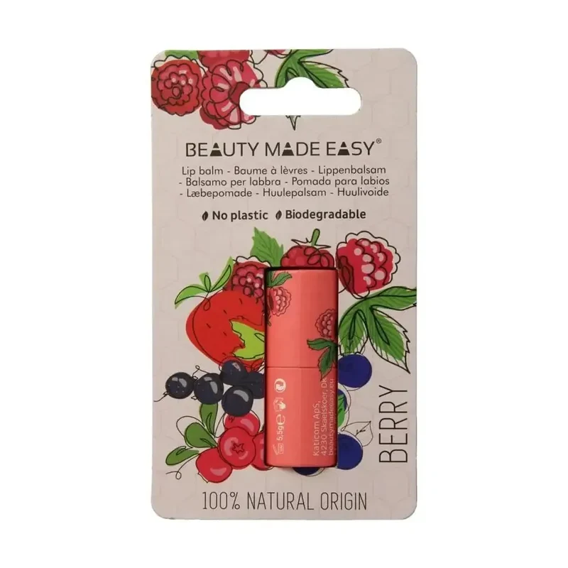 Beauty Made Easy Papertube lipbalm berry 6 gram