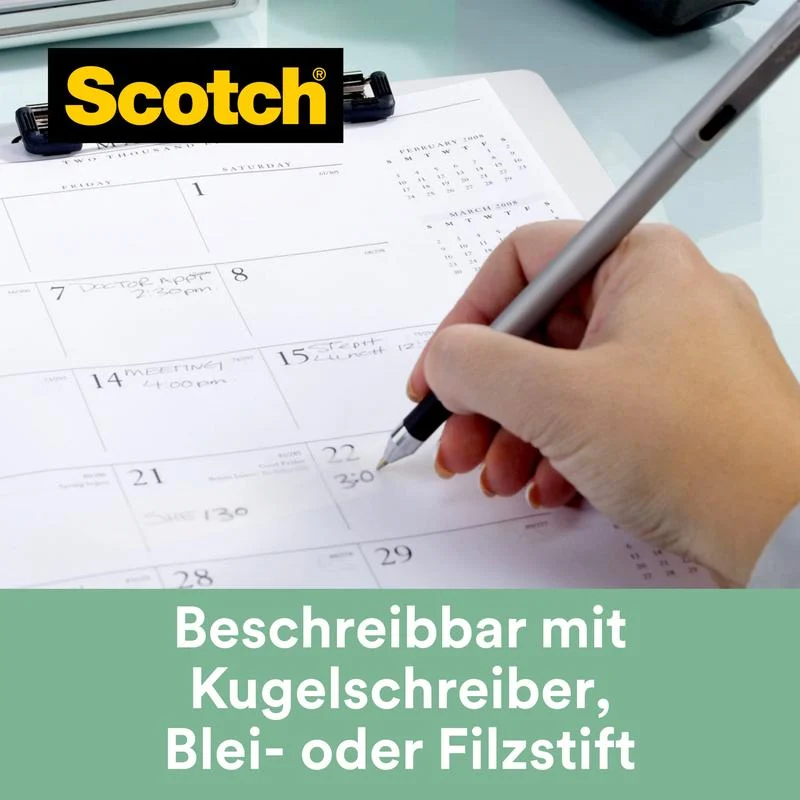 Scotch® Magic™ Klebeband, mit 66 % pflanzlichem Klebstoff hergestellt, 19 mm x 20 m, 1 Rolle + 1 Abroller aus Recyclingmaterial/Packung | Packung (1 Rolle)