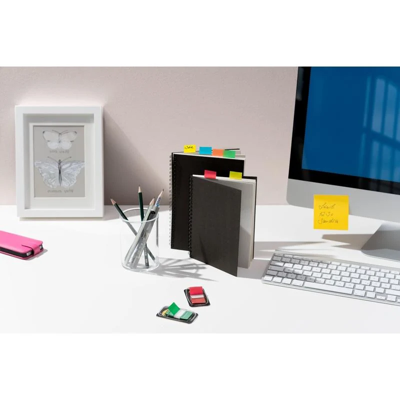 Post-it® Index Haftstreifen, Standard, Verschiedene Farben, 25.4 mm x 43.2 mm, Promotion, 50 Haftstreifen/Spender, 10 Spender + 2 Gratis/Packung | Packung (1 Set)