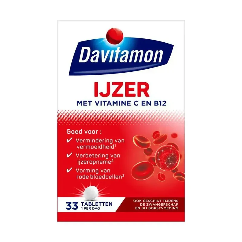 Davitamon IJzer met B12 33 tabletten