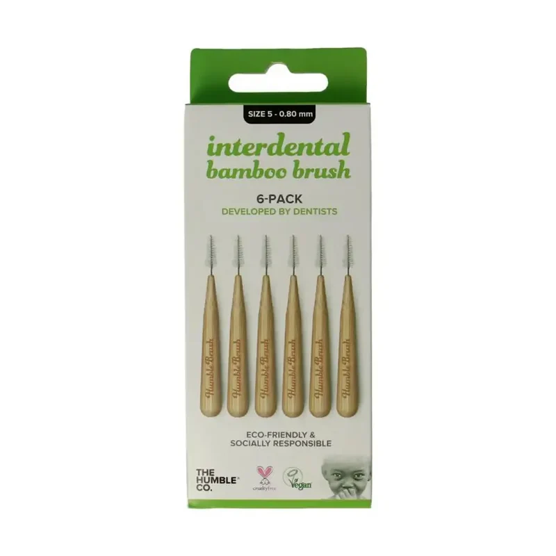 The Humble Co Interdental borstel 0.80 mm groen 6 stuks
